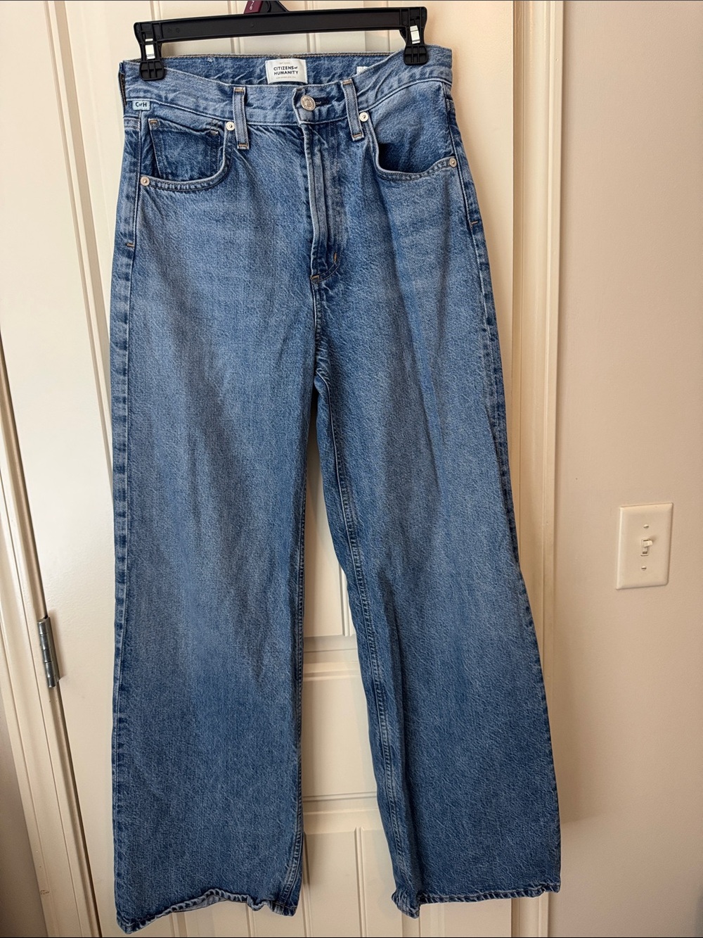 Citizens Of Humanity Medium Blue High-Rise Wide Leg Jeans